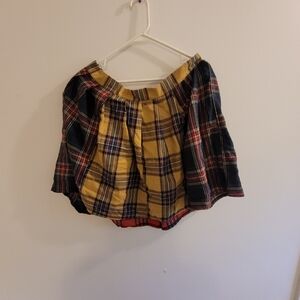 Plaid Pleated Skirt